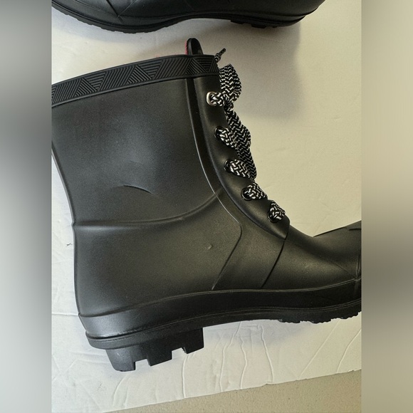 Tommy Hilfiger Womens Tamar Rain Booties Wellies Black 7m - Picture 8 of 10